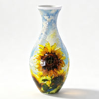 （large sunflower）3D Vase Puzzle with Water-Holding Insert – Buildable Flower Vase
