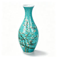 （Light blue/flowers）3D Vase Puzzle with Water-Holding Insert – Buildable Flower Vase
