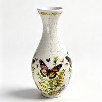 （butterfly）3D Vase Puzzle with Water-Holding Insert – Buildable Flower Vase
