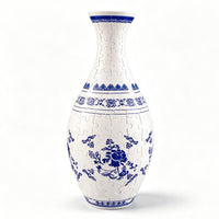 （Blue & White Porcelain ）3D Vase Puzzle with Water-Holding Insert – Buildable Flower Vase