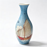 （sailboat）3D Vase Puzzle with Water-Holding Insert – Buildable Flower Vase